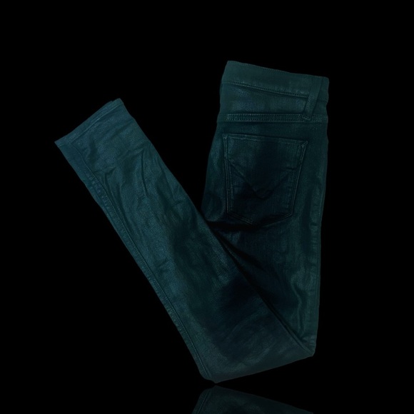 NWOT Hudson Jeans ‘Barbara High-Rise Super Skinny Ankle Jean’ in “Noir Coated” - Picture 15 of 16